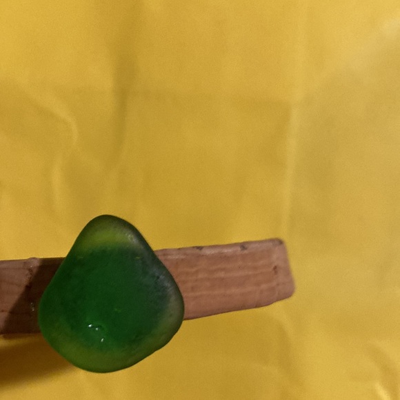 Handmade Cork Bracelet with Sea-Glass Charm and Magnetic Fasten - Picture 5 of 5